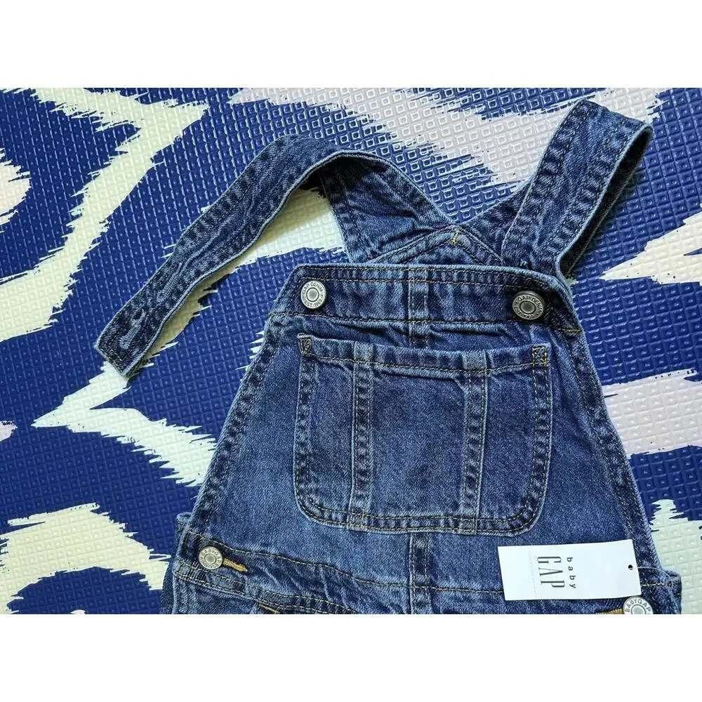 100% Cotton! 🌎 Baby Gap Denim Overalls Sz. 3yrs. by Loving Kindness Everyday - Picture 8 of 13